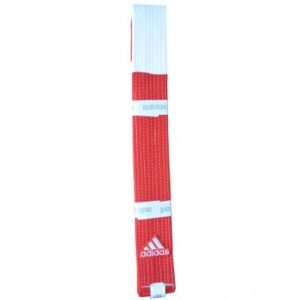 CINTURA ADIDAS 6° DAN BIANCA E ROSSA IN COTONE 100%